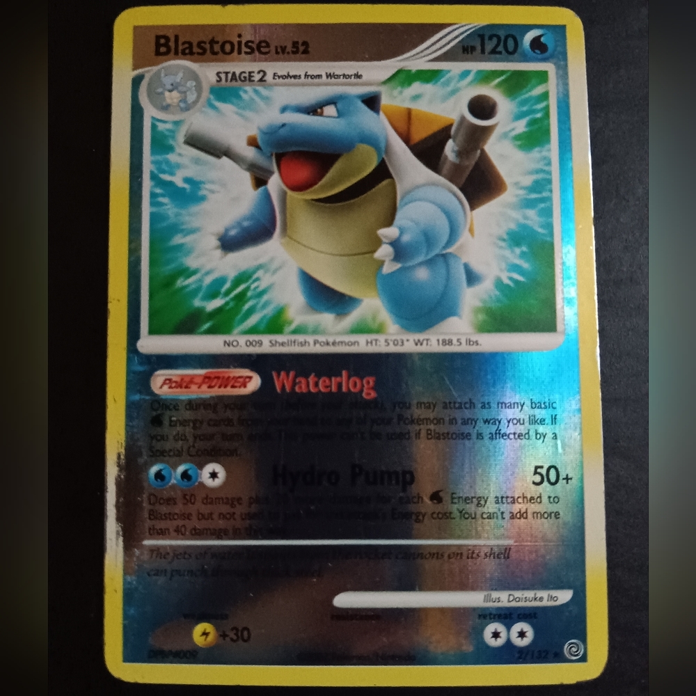 Blastoise Pokemon Card - Secret Wonders - 2/132 Rare Reverse Holo